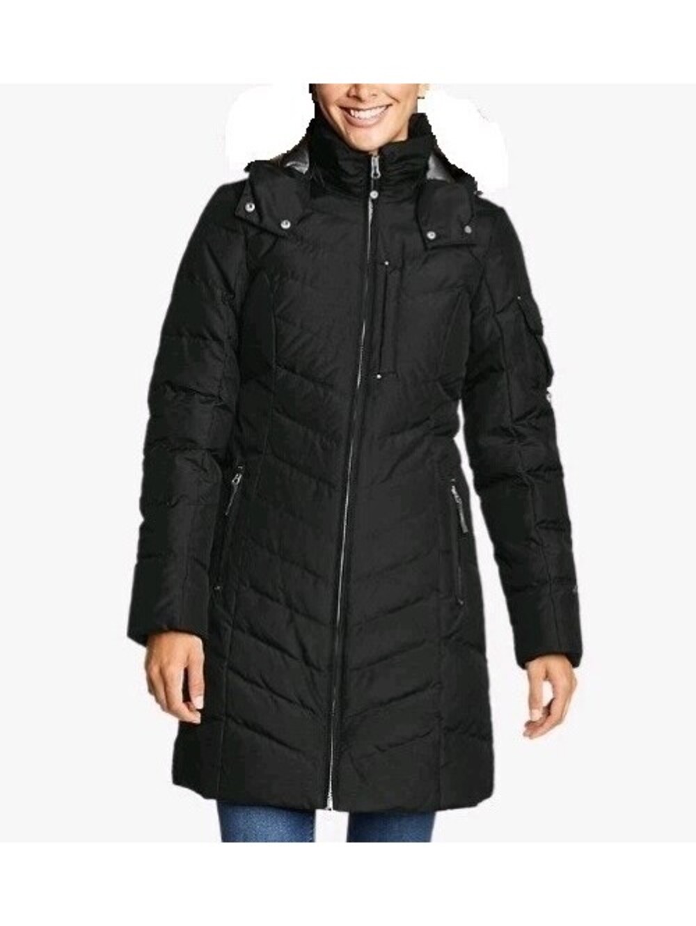 Eddie Bauer Sun Valley Down Parka Coat Winter Jacket Long Knee Lngt Women Medium